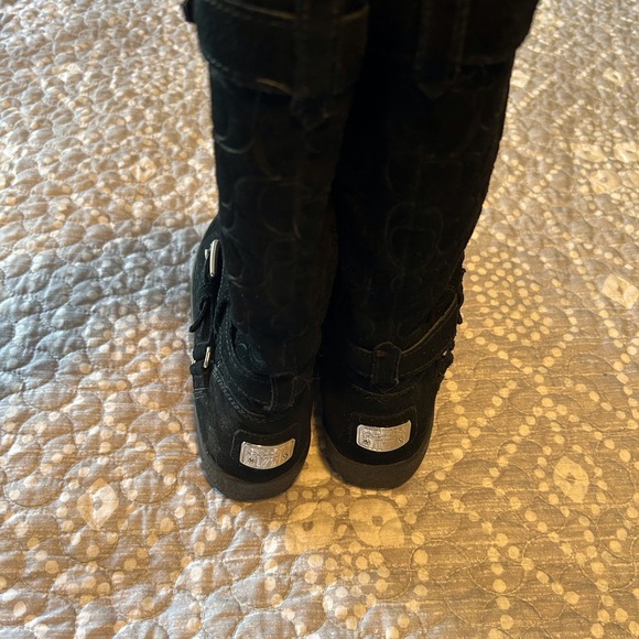 Coach Thelma Signature Monogram Embossed Suede Boots - Picture 9 of 14